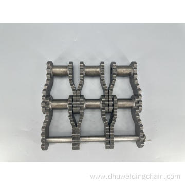 Agricultural welded structure bent plate chain